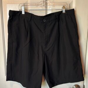 Haggar Black Pleated  Front Dress Shorts